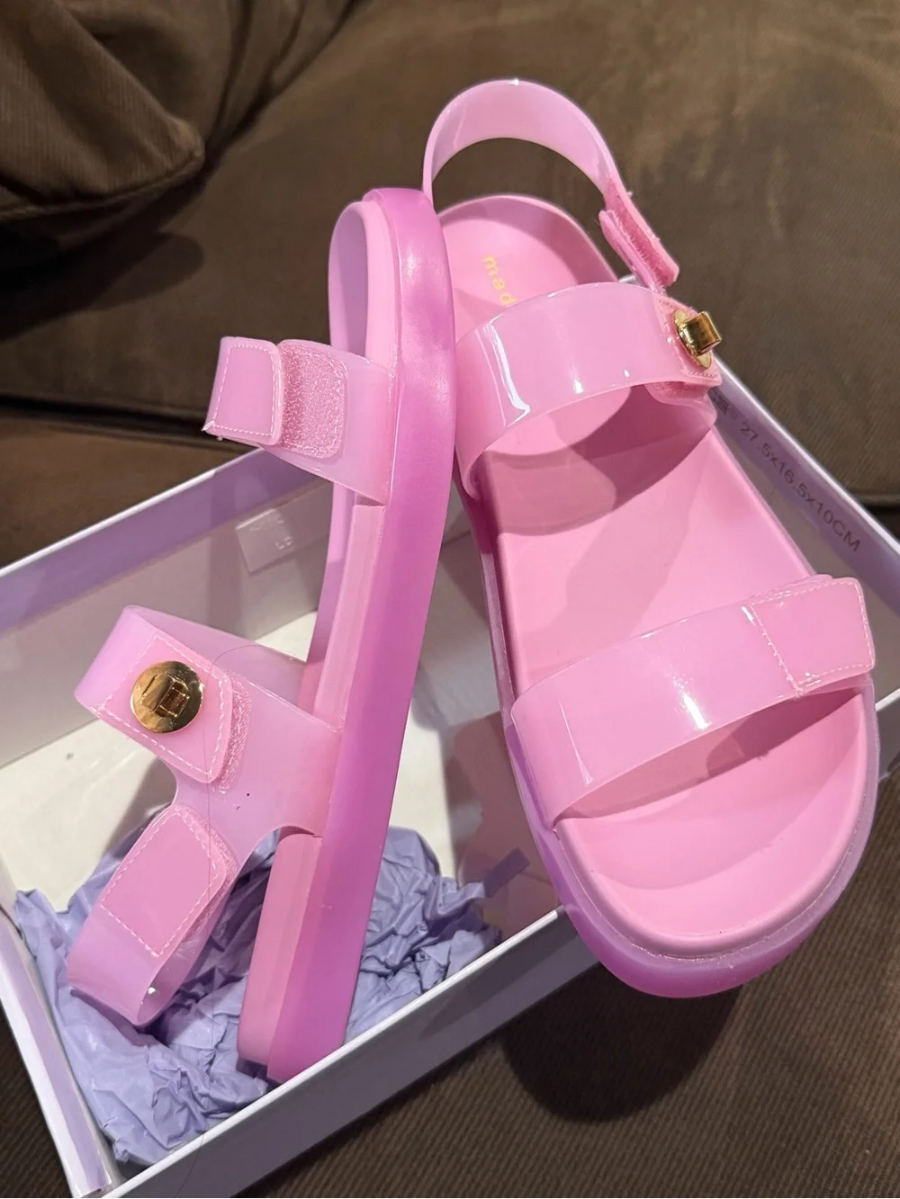Madden Girl MJULS-J Pink Jelly Sandals Size 5M NWB